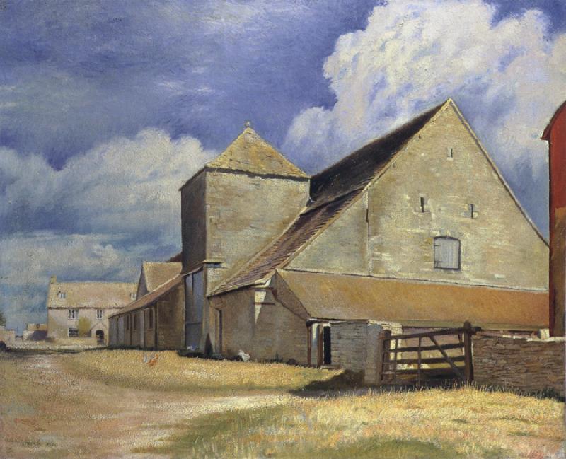 William Rothenstein Barn at Cherington, oil painting image